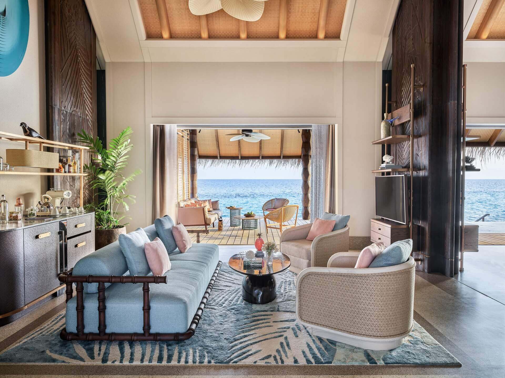 JOALI Maldives - Luxury Sunset Water Villa with Pool - Living Area