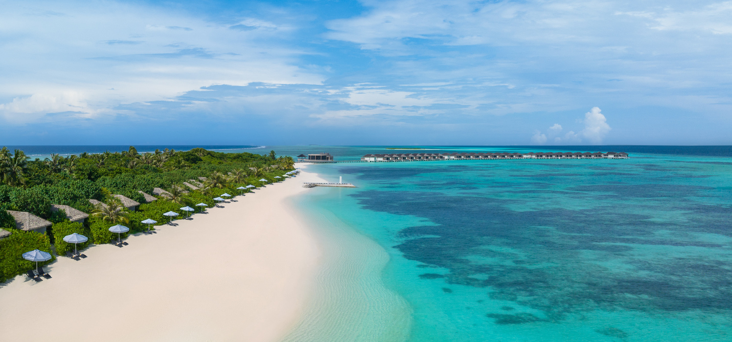 Beach Villa - Aerial - Le Méridien Maldives Resort & Spa