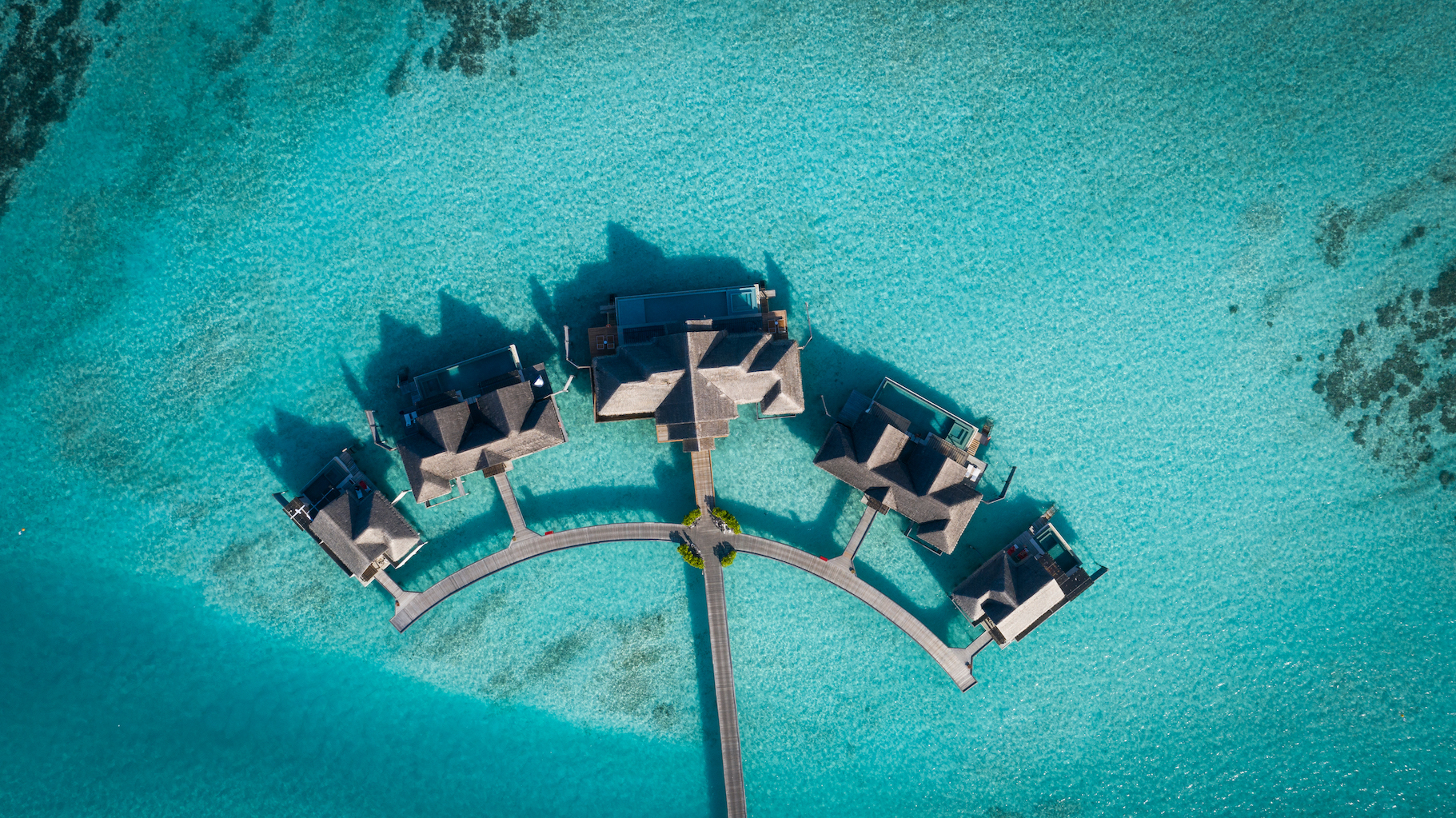 Niyama Private Islands - The Crescent - Drone View of The Crescent