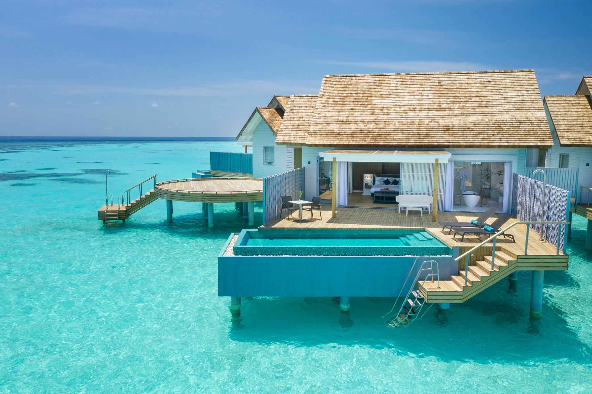 Over Water Villa with Private Pool Exterior Outrigger Maldives Maafushivaru
