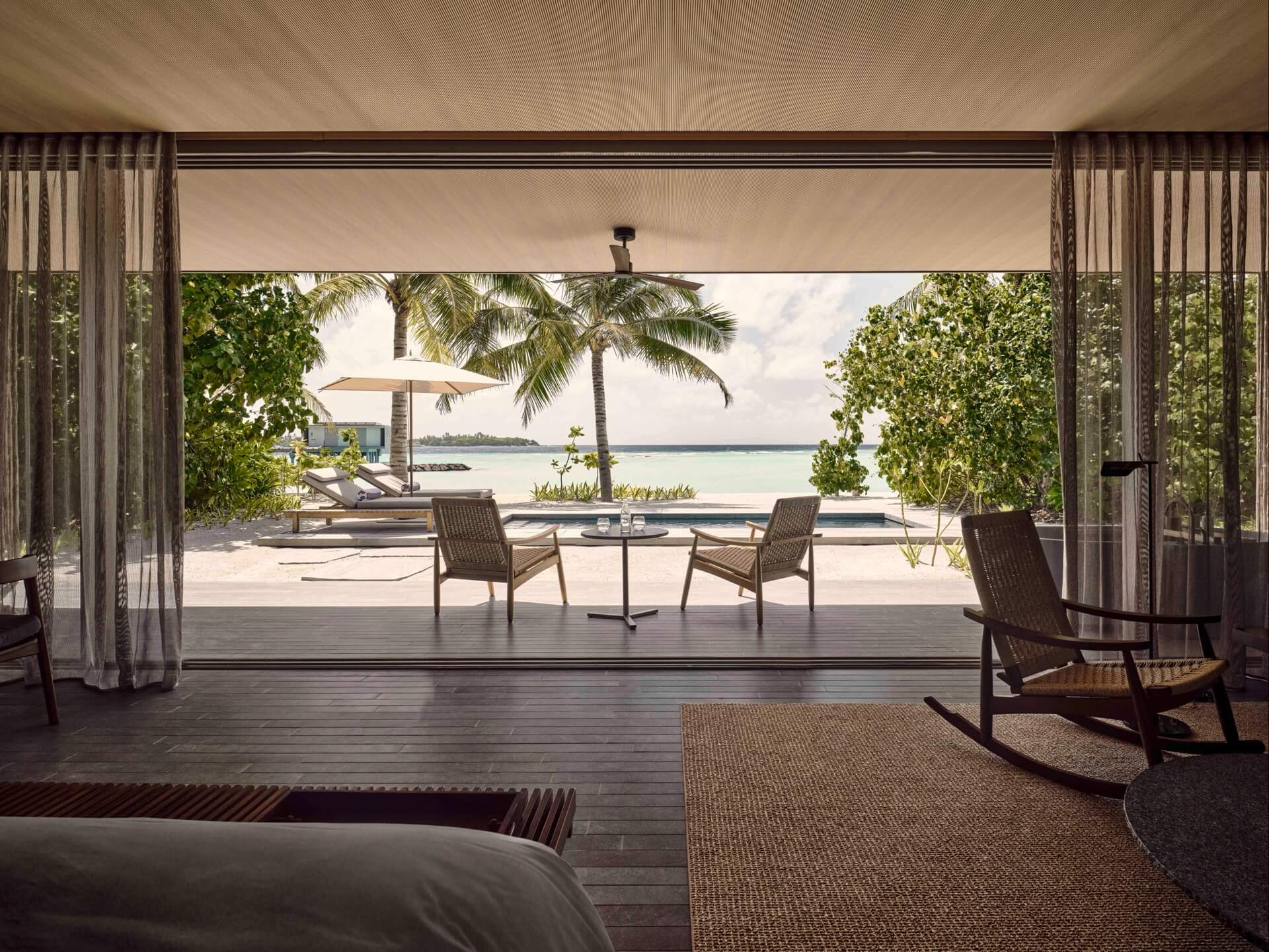 Sunset Beach Pool Villa Terrace View Patina Maldives