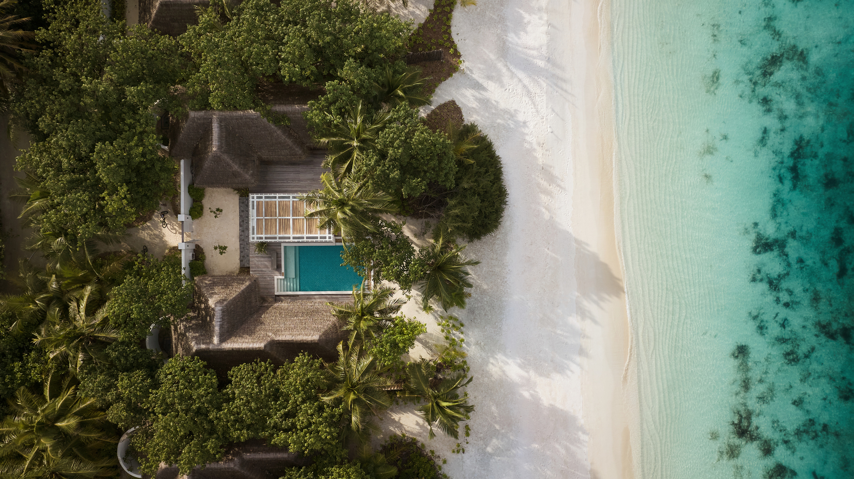 Six Senses Kanuhura - Two Bedroom Beach Villa with Pool - Aerial