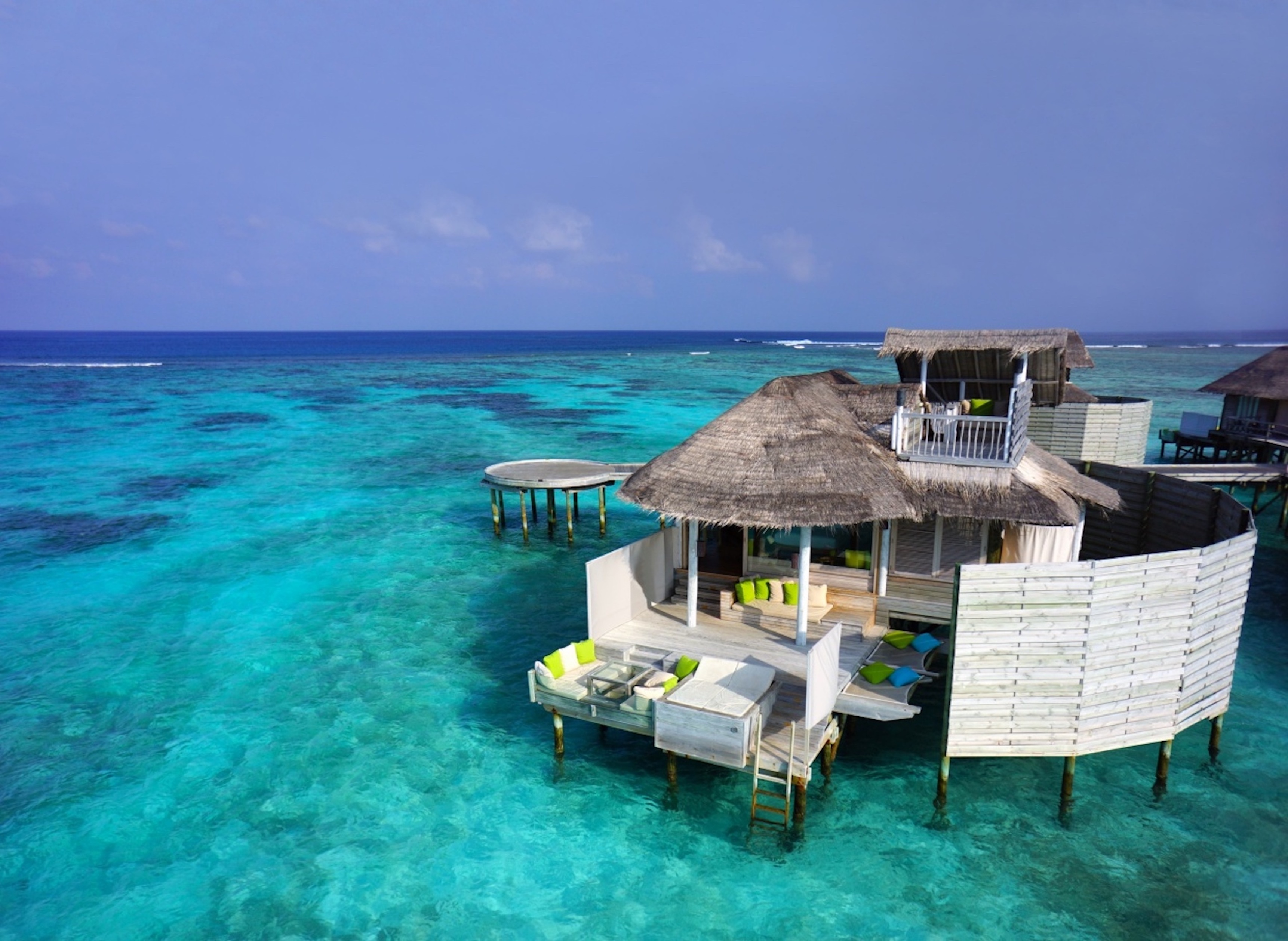 Laamu Water Villa Aerial View Six Senses Laamu