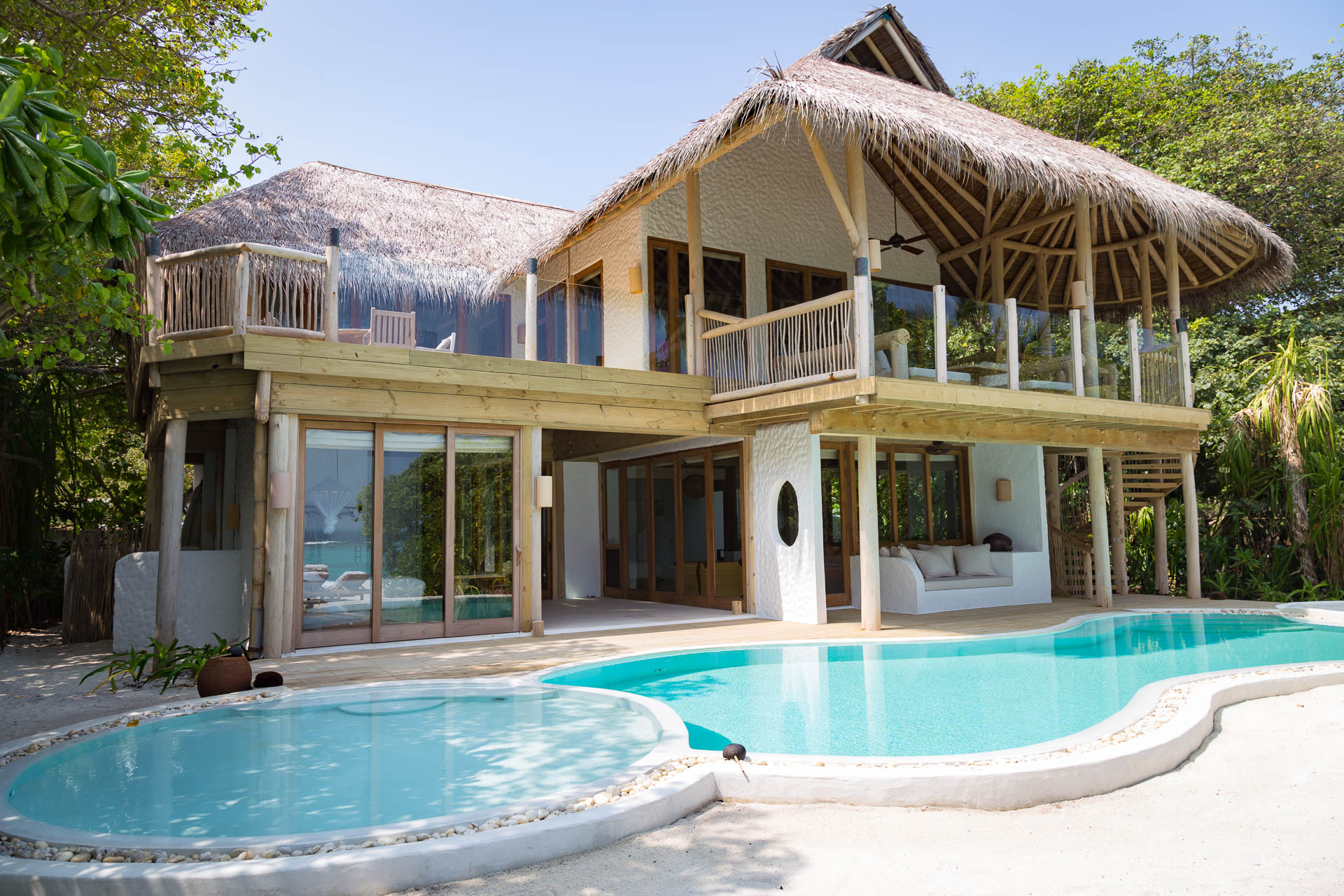 Villa 09 - Three Bedroom Beach Retreat with Pool Exterior - Soneva Fushi