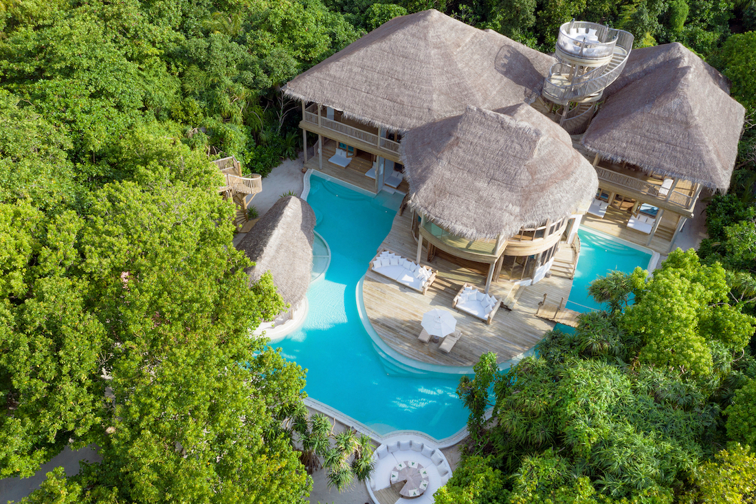 VIlla 37 - Sunrise Villa - Five Bedroom Aerial View - Soneva Fushi