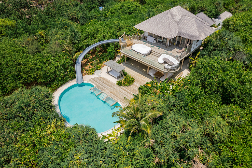 Soneva Jani - Two Bedroom Crusoe Residence With Slide - Aerial