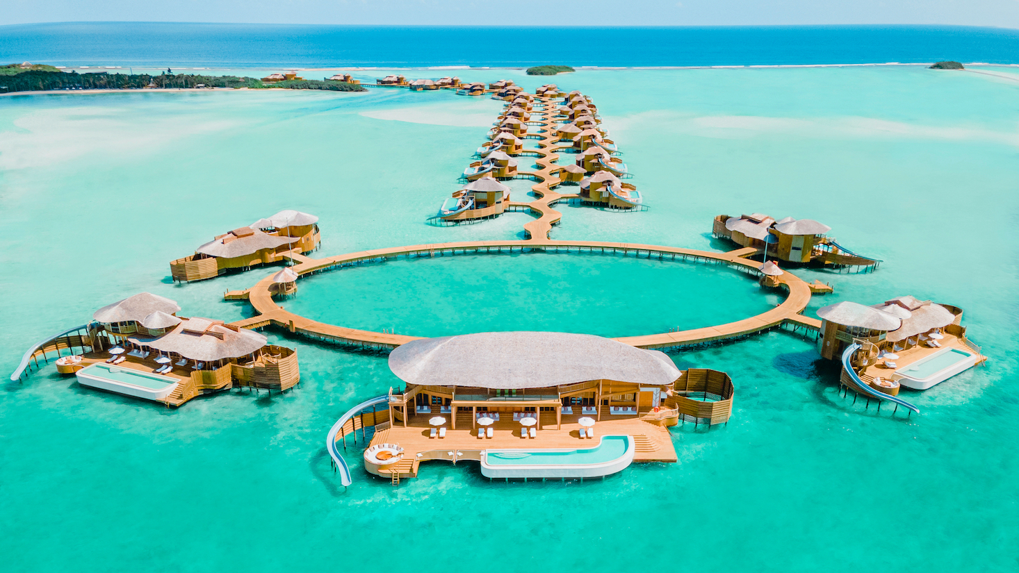 Soneva Jani - Four Bedroom Water Reserve with Slide- Aerial