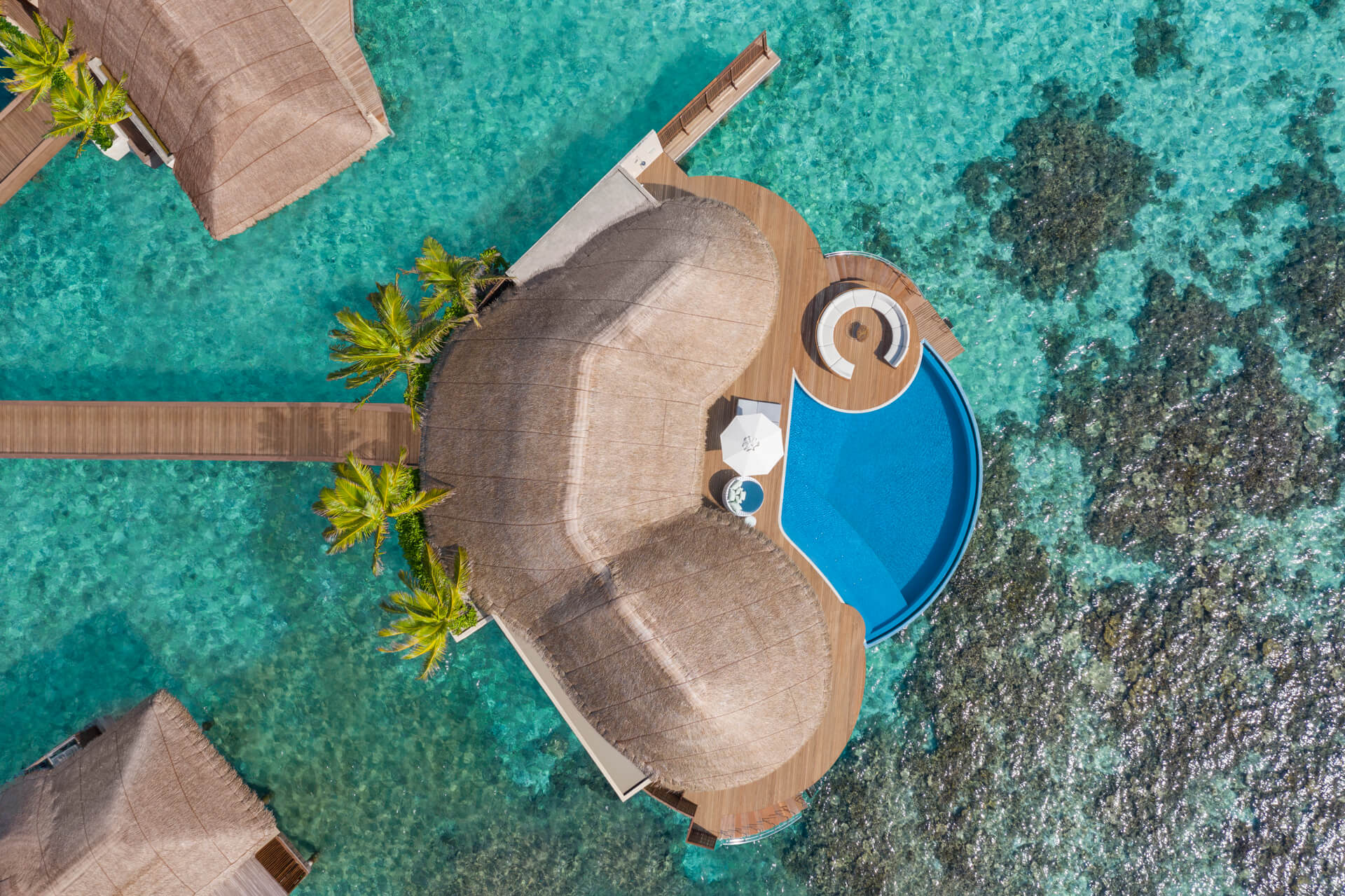 Oasis Overwater Two Bedroom Villa With Pool - Aerial View - W Maldives