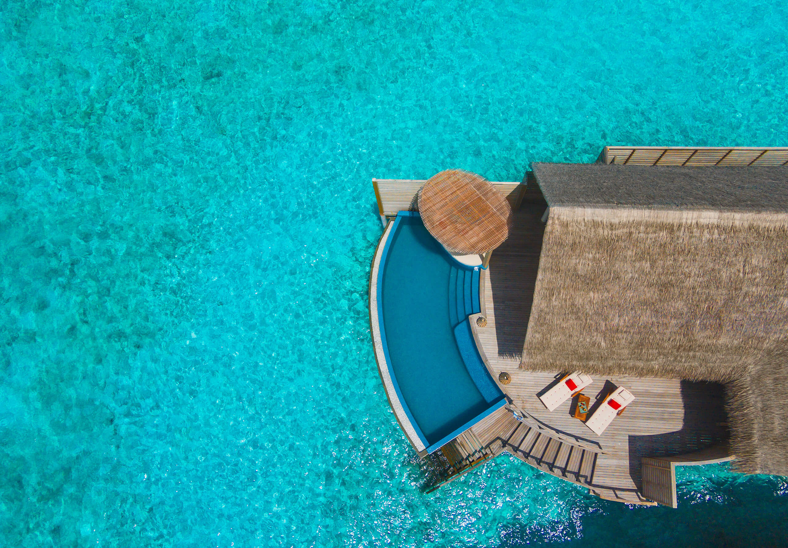 Milaidhoo Water Pool Villa Aerial