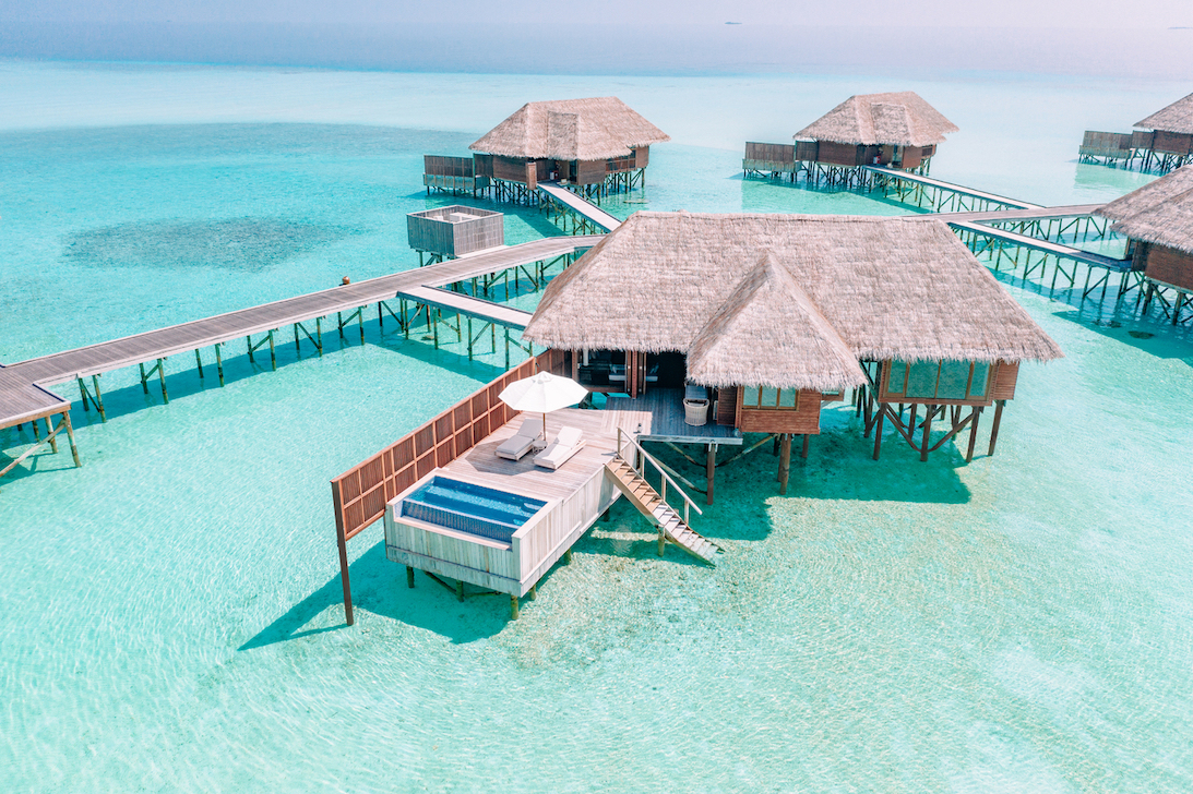 Conrad Maldives Rangali Island - Grand Water Villa with Pool - Two Bedroom Aerial View