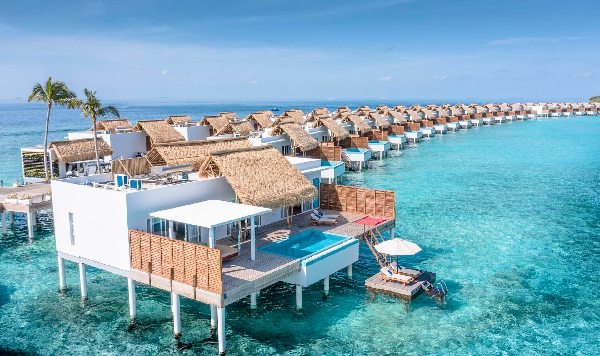 Superior Water Villa With Pool Aerial Emerald Maldives Resort & Spa