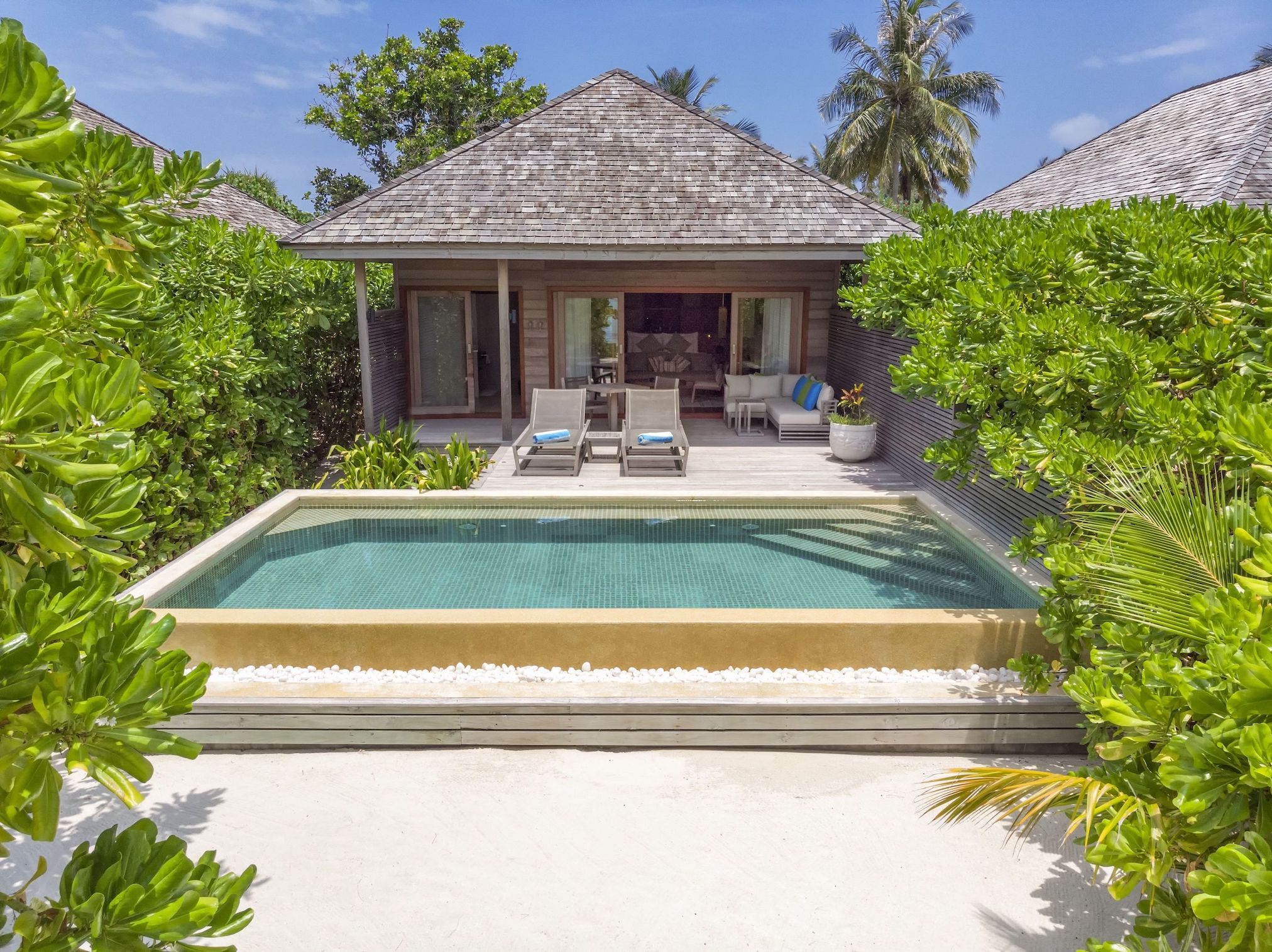 Beach Pool Villa Exterior Hurawalhi Island Resort