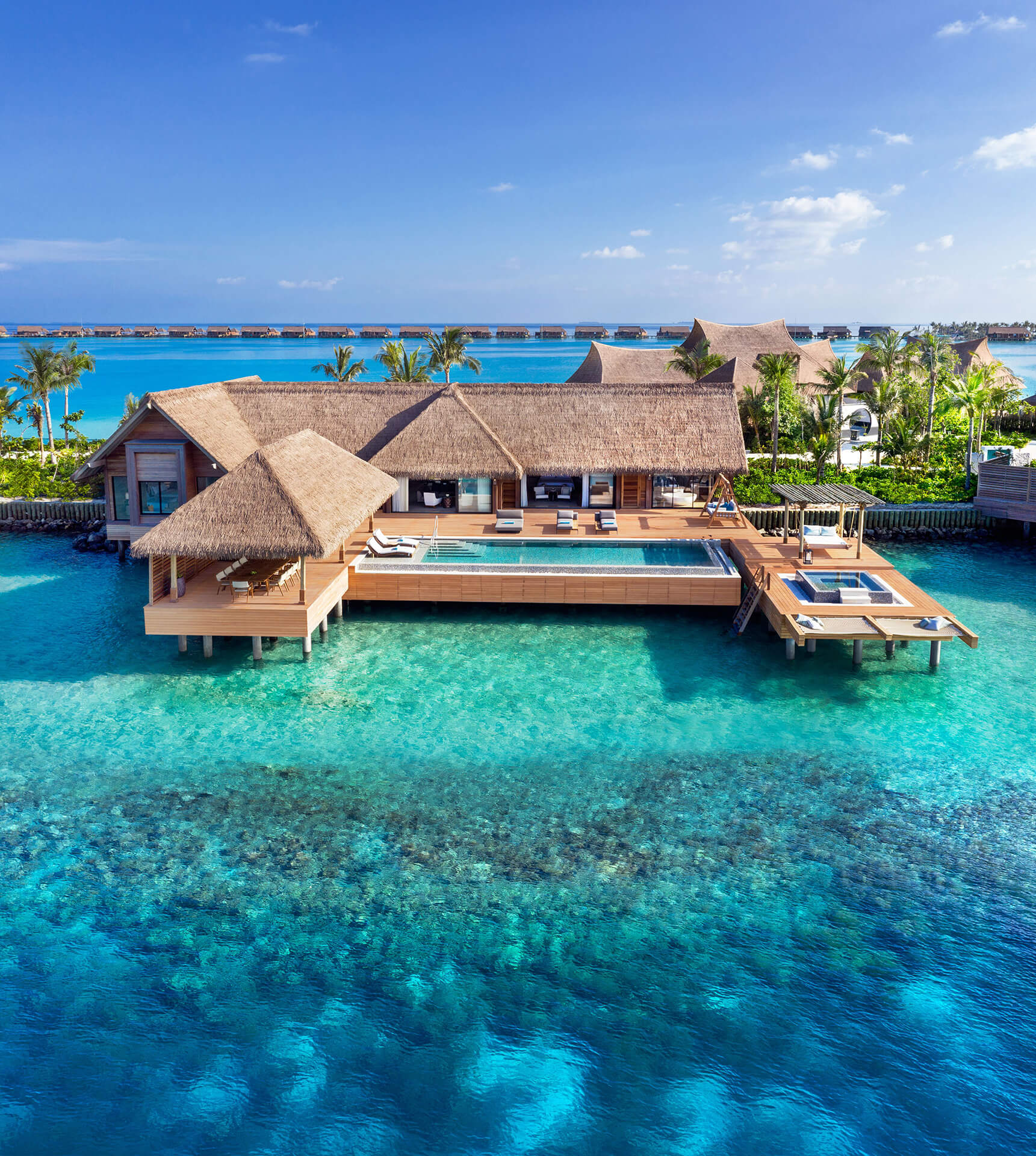 Waldorf Astoria Maldives Ithaafushi Two Bedroom Reef Villa With Pool Aerial