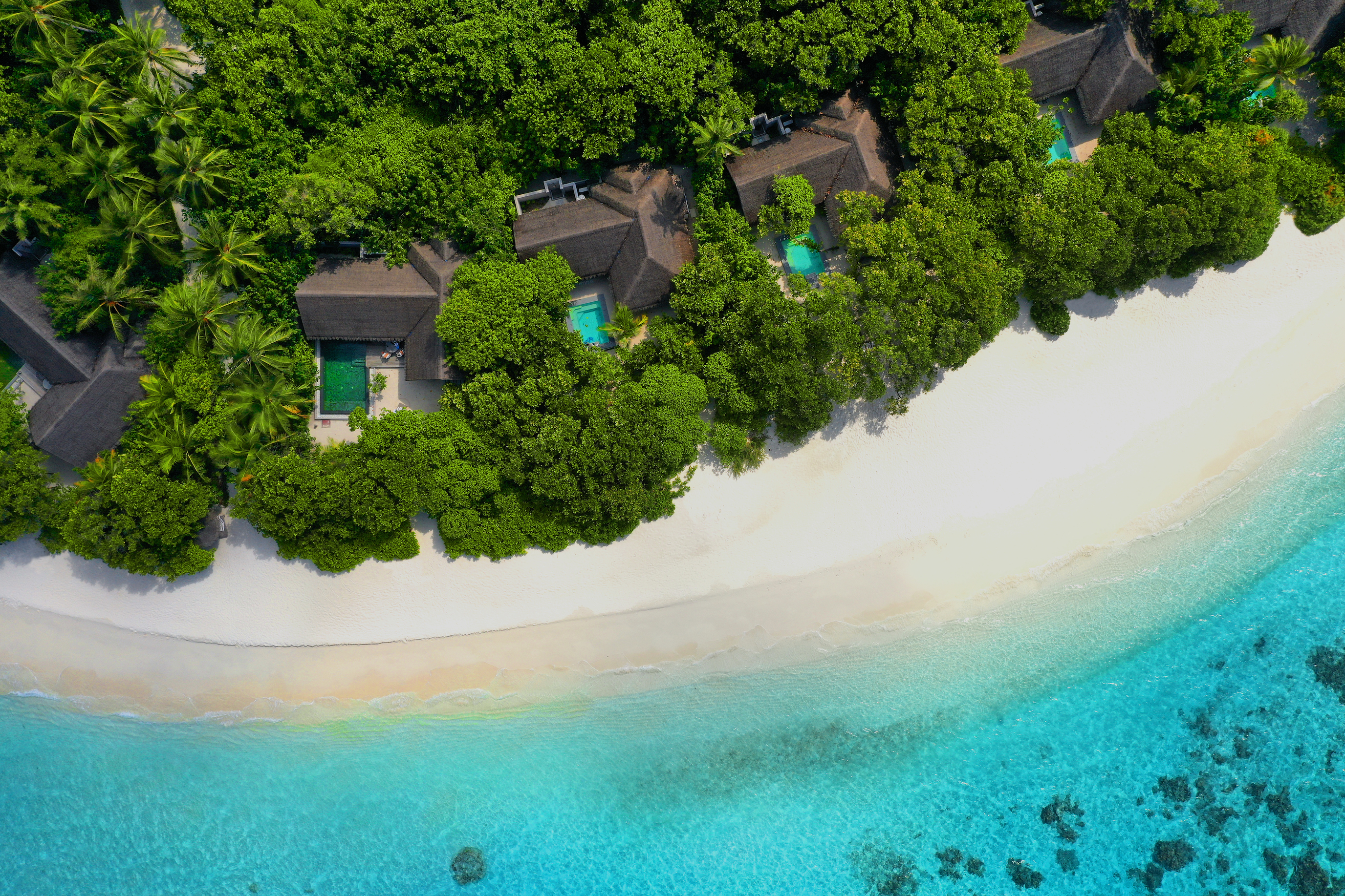 Vakkaru Maldives Pool VIlla's Aerial