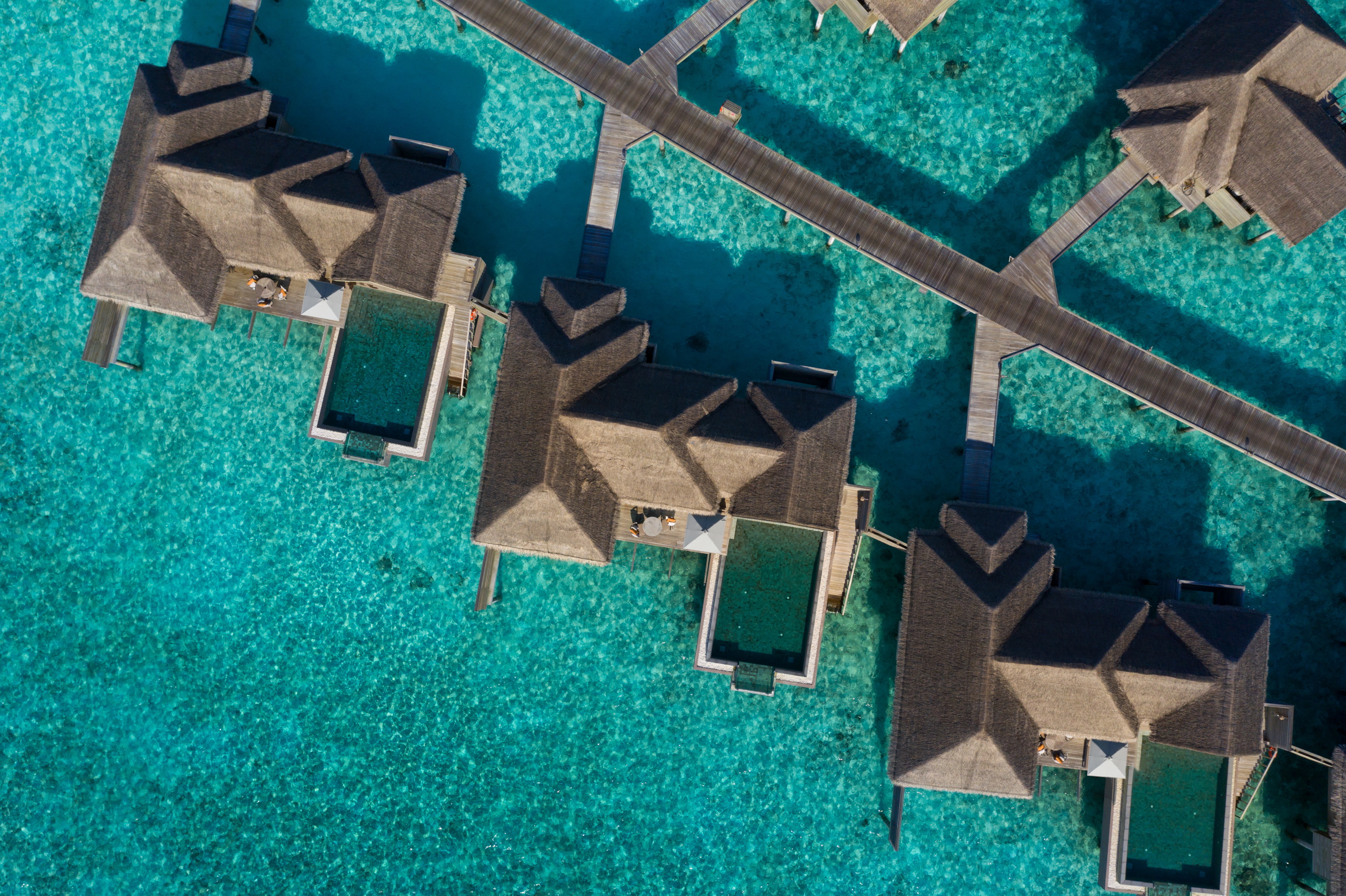Vakkaru Maldives -  Over Water Pool Suite Aerial