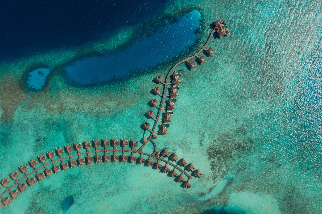 Vakkaru Maldives Over Water Villas Aerial