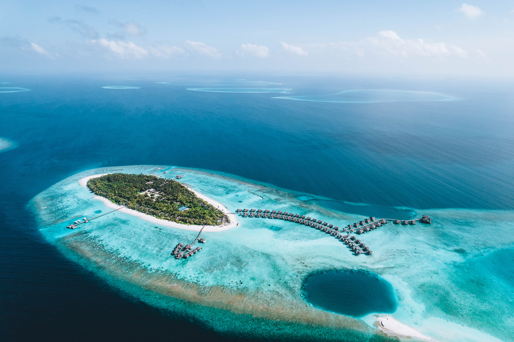 Vakkaru Maldives Island Aerial Overview