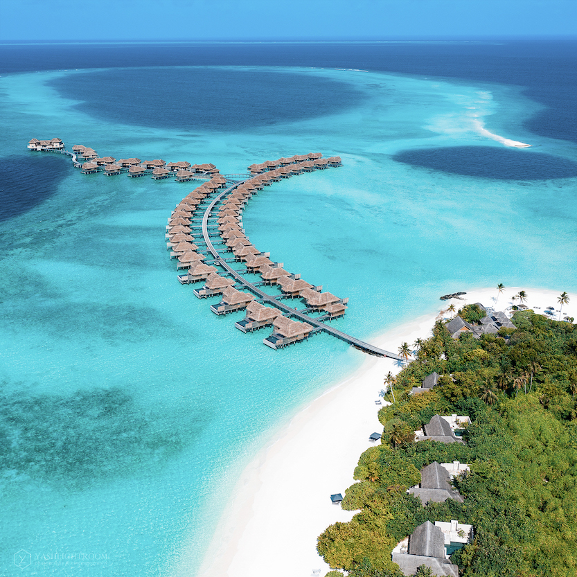 Vakkaru Maldives Aerial Water Villas and Lagoon