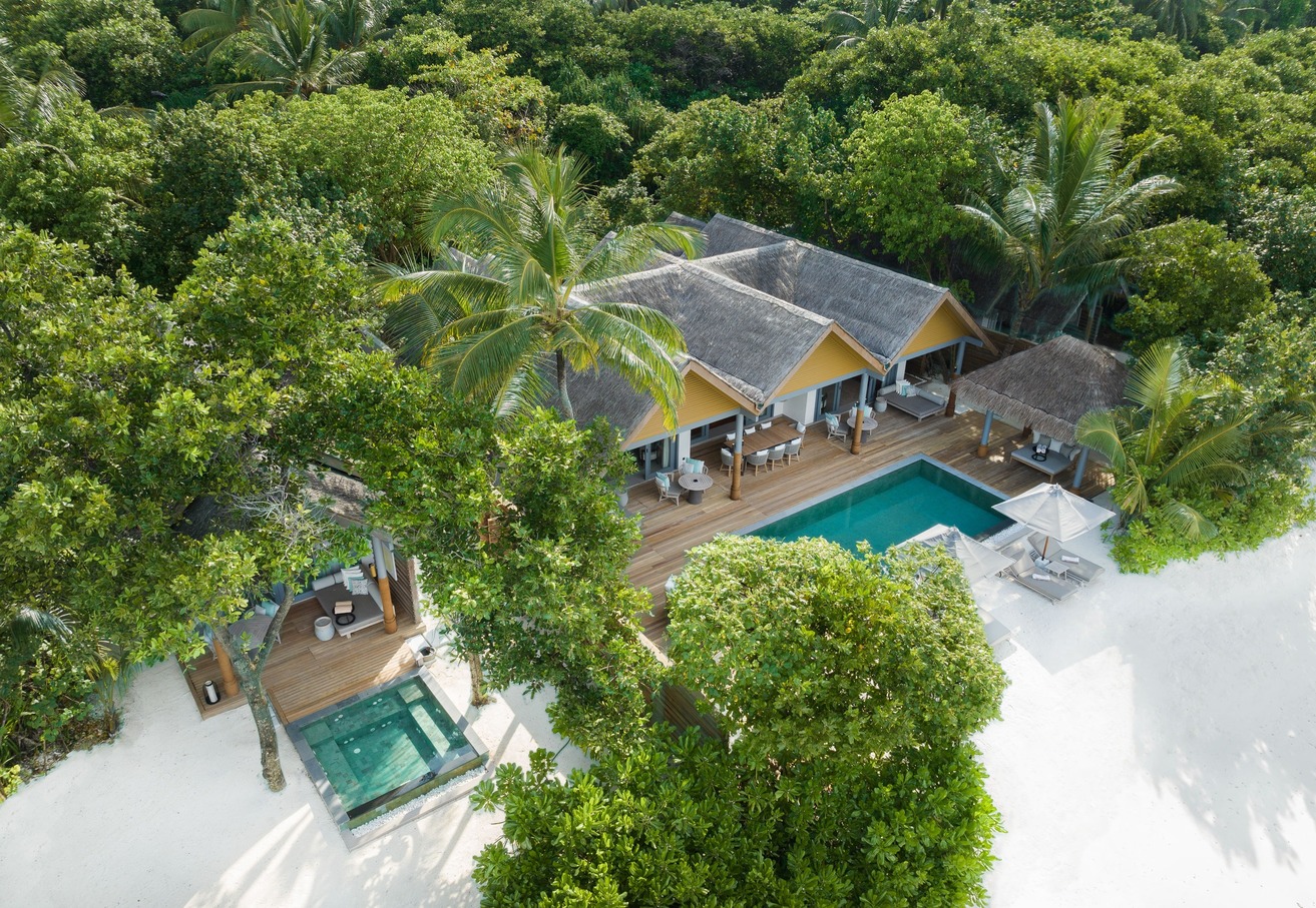 Beach Pool Residence - Three Bedroom - Aerial - Vakkaru Maldives