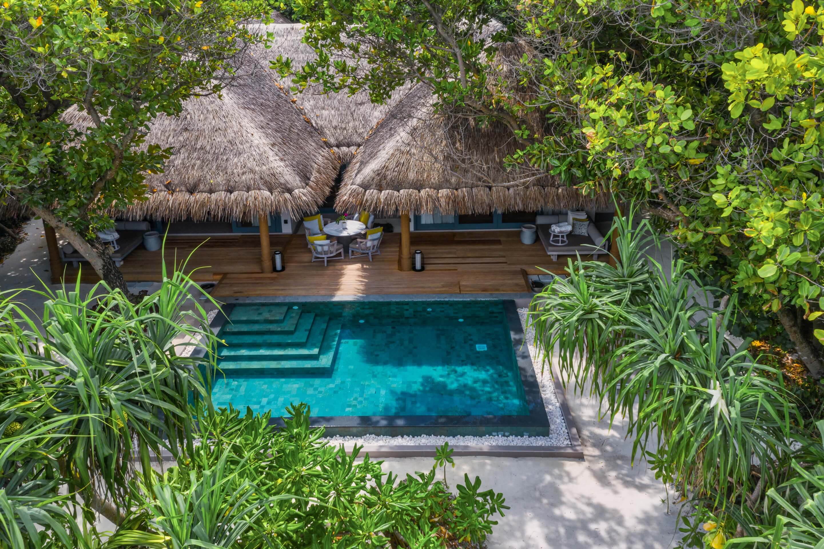Beach Pool Residence Two Bedroom Aerial Vakkaru Maldives